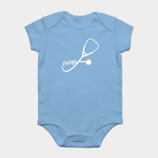 Stethoscope Nurse Script Gift Baby Bodysuit